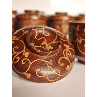 素生地唐草模様　御祝椀10客　S2670 