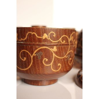 素生地唐草模様　御祝椀10客　S2670 