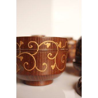 素生地唐草模様　御祝椀10客　S2670 