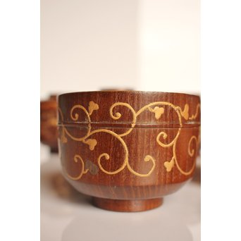 素生地唐草模様　御祝椀10客　S2670 