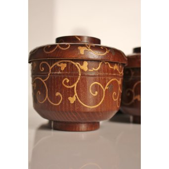 素生地唐草模様　御祝椀10客　S2670 