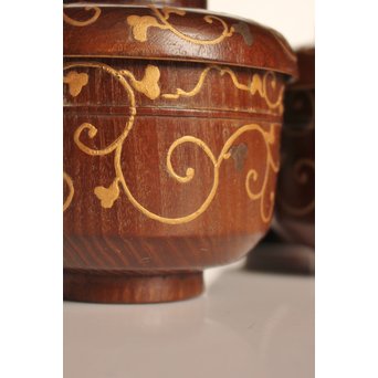 素生地唐草模様　御祝椀10客　S2670 