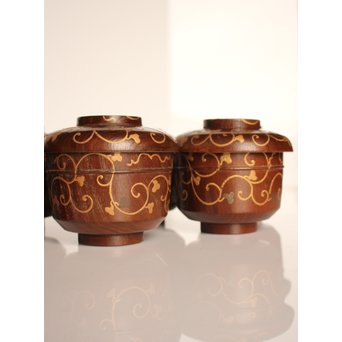 素生地唐草模様　御祝椀10客　S2670 