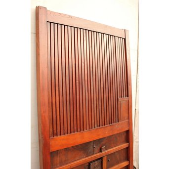 鉄尽総欅格子蔵戸　W439Y 