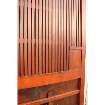 鉄尽総欅格子蔵戸　W439Y 