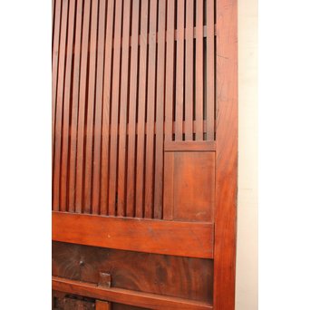 鉄尽総欅格子蔵戸　W439Y 
