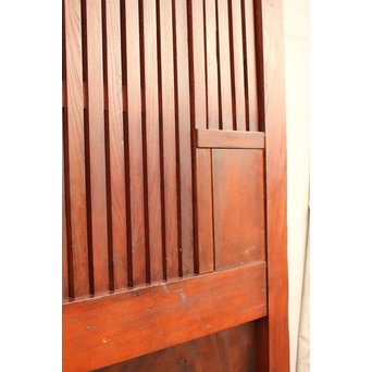 鉄尽総欅格子蔵戸　W439Y 