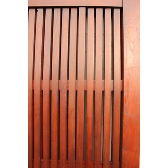 鉄尽総欅格子蔵戸　W439Y 