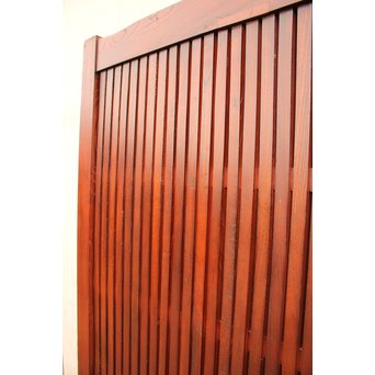 鉄尽総欅格子蔵戸　W439Y 