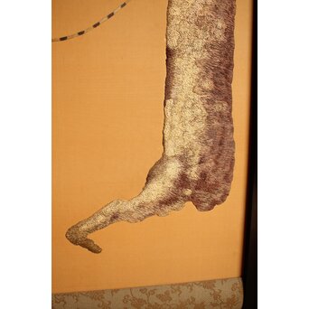 明治刺繍工芸 衝立屏風　S2678 