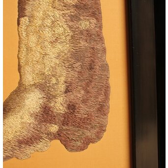 明治刺繍工芸 衝立屏風　S2678 