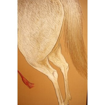 明治刺繍工芸 衝立屏風　S2678 