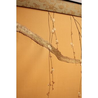 明治刺繍工芸 衝立屏風　S2678 