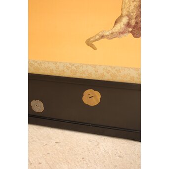 明治刺繍工芸 衝立屏風　S2678 