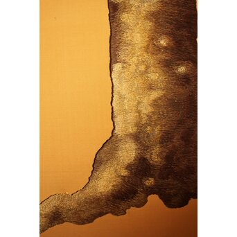 明治刺繍工芸 衝立屏風　S2678 刺繍と紙のつなぎ目が少し弱いようで　剥がれているところがあります