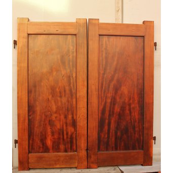 超特大欅一枚板　総欅門扉2枚1組　W445