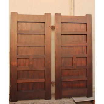 超特大欅一枚板　総欅門扉2枚1組　W445 