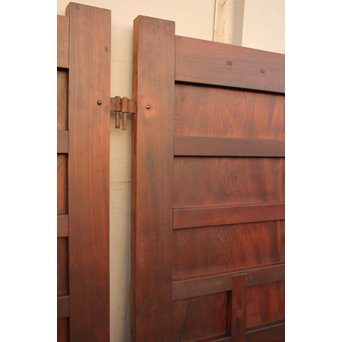 超特大欅一枚板　総欅門扉2枚1組　W445 