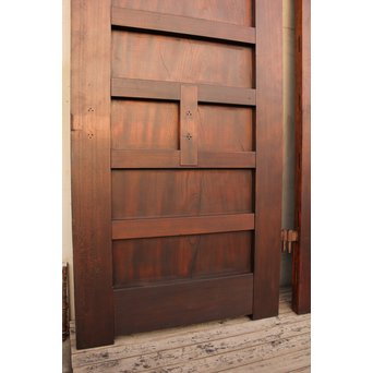 超特大欅一枚板　総欅門扉2枚1組　W445 