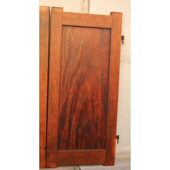 超特大欅一枚板　総欅門扉2枚1組　W445 