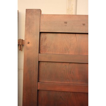 超特大欅一枚板　総欅門扉2枚1組　W445 