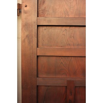 超特大欅一枚板　総欅門扉2枚1組　W445 