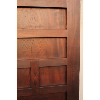 超特大欅一枚板　総欅門扉2枚1組　W445 