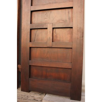 超特大欅一枚板　総欅門扉2枚1組　W445 