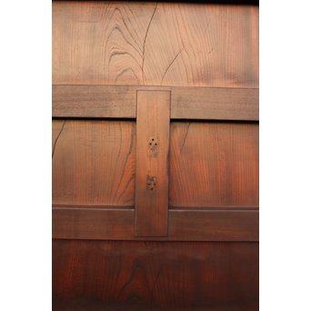 超特大欅一枚板　総欅門扉2枚1組　W445 