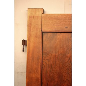 超特大欅一枚板　総欅門扉2枚1組　W445 