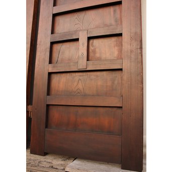 超特大欅一枚板　総欅門扉2枚1組　W445 