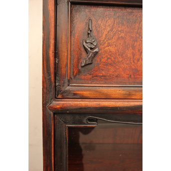 上杢欅と黒柿の茶箪笥　I374 