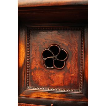 上杢欅と黒柿の茶箪笥　I374 