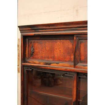 上杢欅と黒柿の茶箪笥　I374 