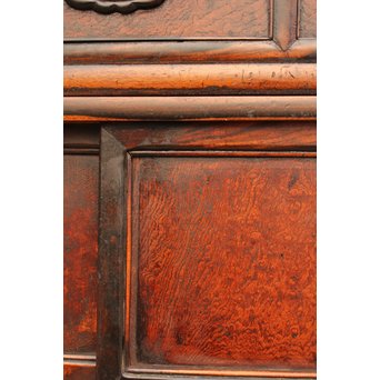 上杢欅と黒柿の茶箪笥　I374 