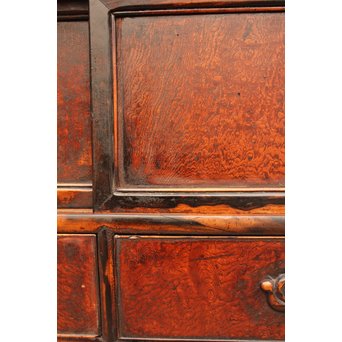 上杢欅と黒柿の茶箪笥　I374 