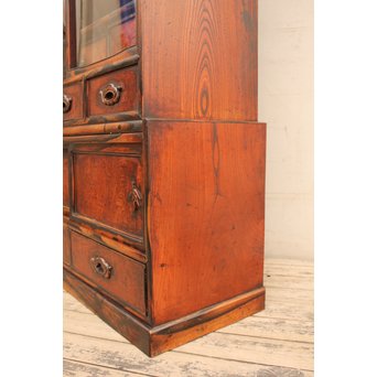 上杢欅と黒柿の茶箪笥　I374 