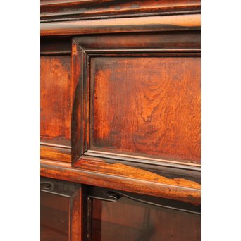 上杢欅と黒柿の茶箪笥　I374 