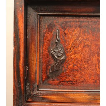 上杢欅と黒柿の茶箪笥　I374 