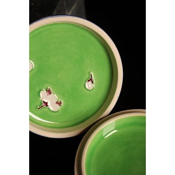 永楽善五郎造　兎交趾焼香合　K248 