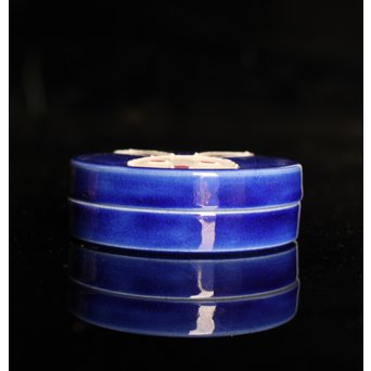 永楽善五郎造　兎交趾焼香合　K248 