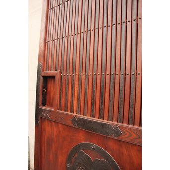 大型総欅重量級格子蔵戸　W462 