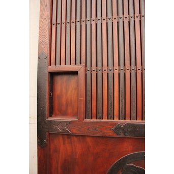 大型総欅重量級格子蔵戸　W462 