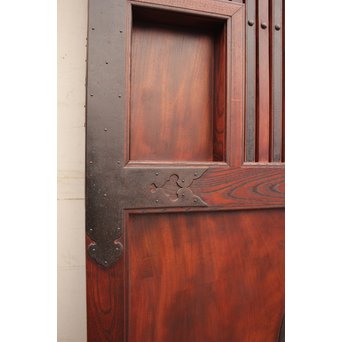 大型総欅重量級格子蔵戸　W462 