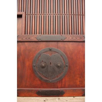 大型総欅重量級格子蔵戸　W462 