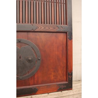 大型総欅重量級格子蔵戸　W462 