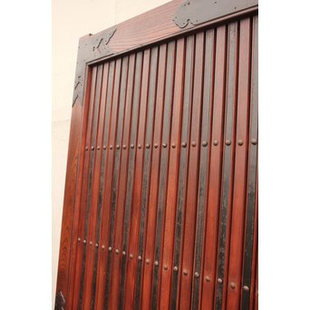 大型総欅重量級格子蔵戸　W462 