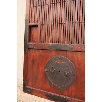 大型総欅重量級格子蔵戸　W462 