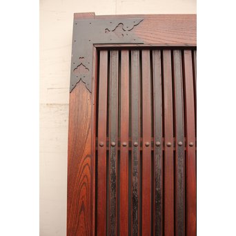 大型総欅重量級格子蔵戸　W462 