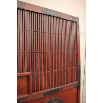 大型総欅重量級格子蔵戸　W462 